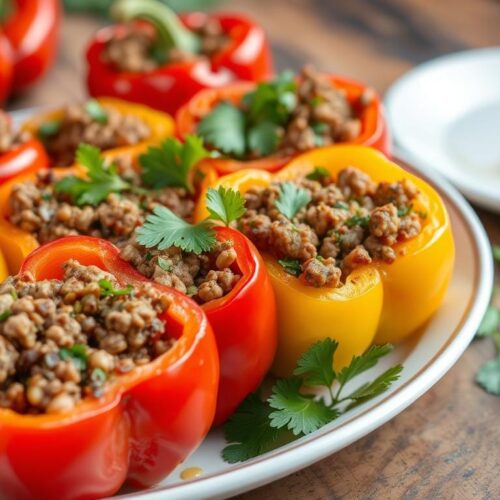gefüllte paprika mit hackfleisch