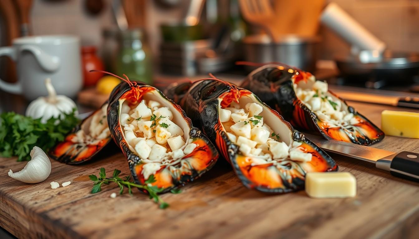 Knoblauchbutter-Hummerschwänze Rezept – Einfach Knoblauchbutter-Hummerschwänze Rezept – Einfach