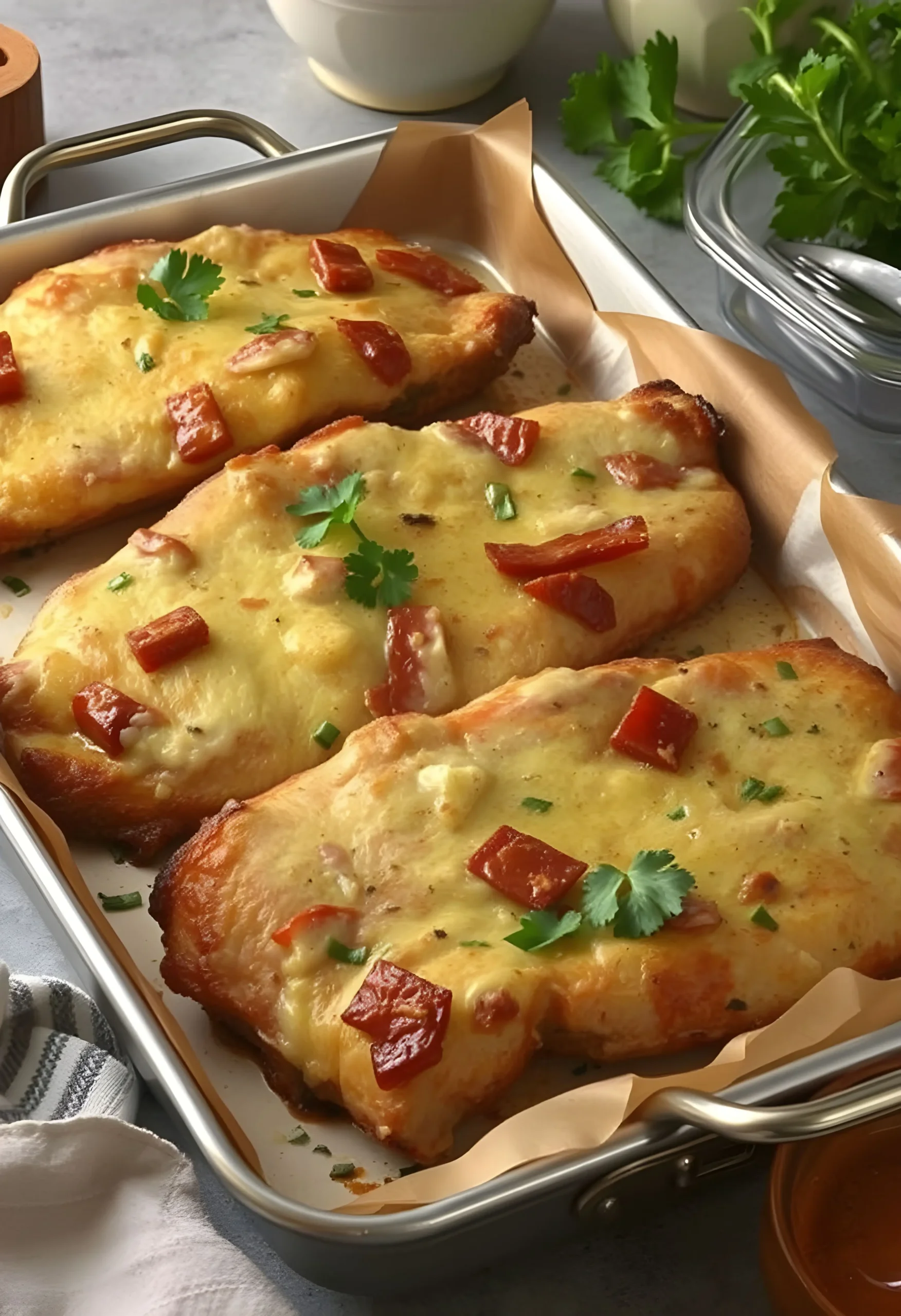 Überbackene Partyschnitzel