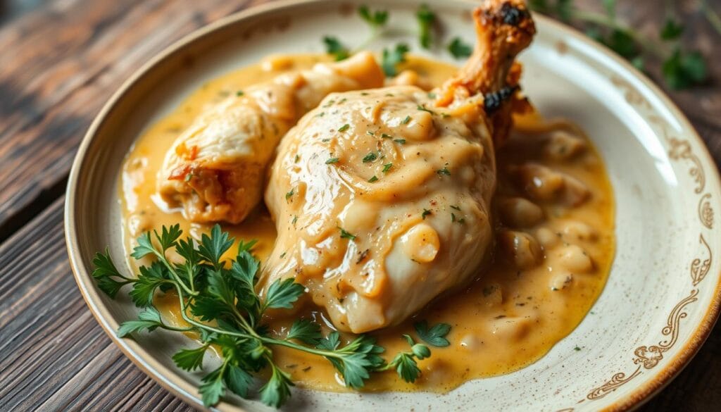 Zutaten für Zwiebel-Sahne-Hähnchen