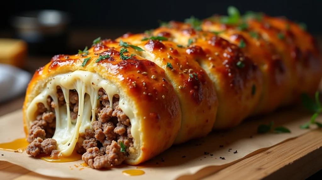 Hackfleisch-Käse-Rolle