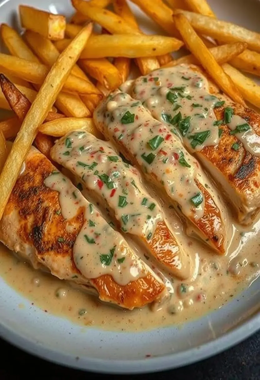 Hähnchenfilet in cremiger