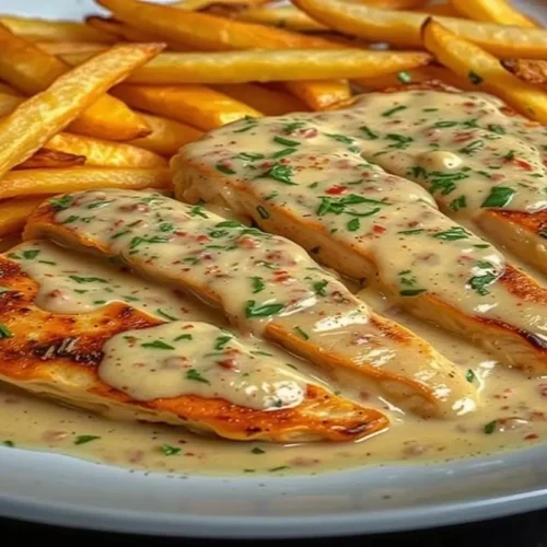 Hähnchenfilet in cremiger