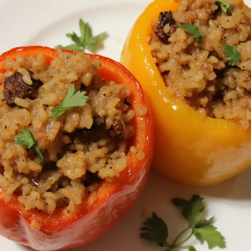 Gefüllte Paprika mit Reis