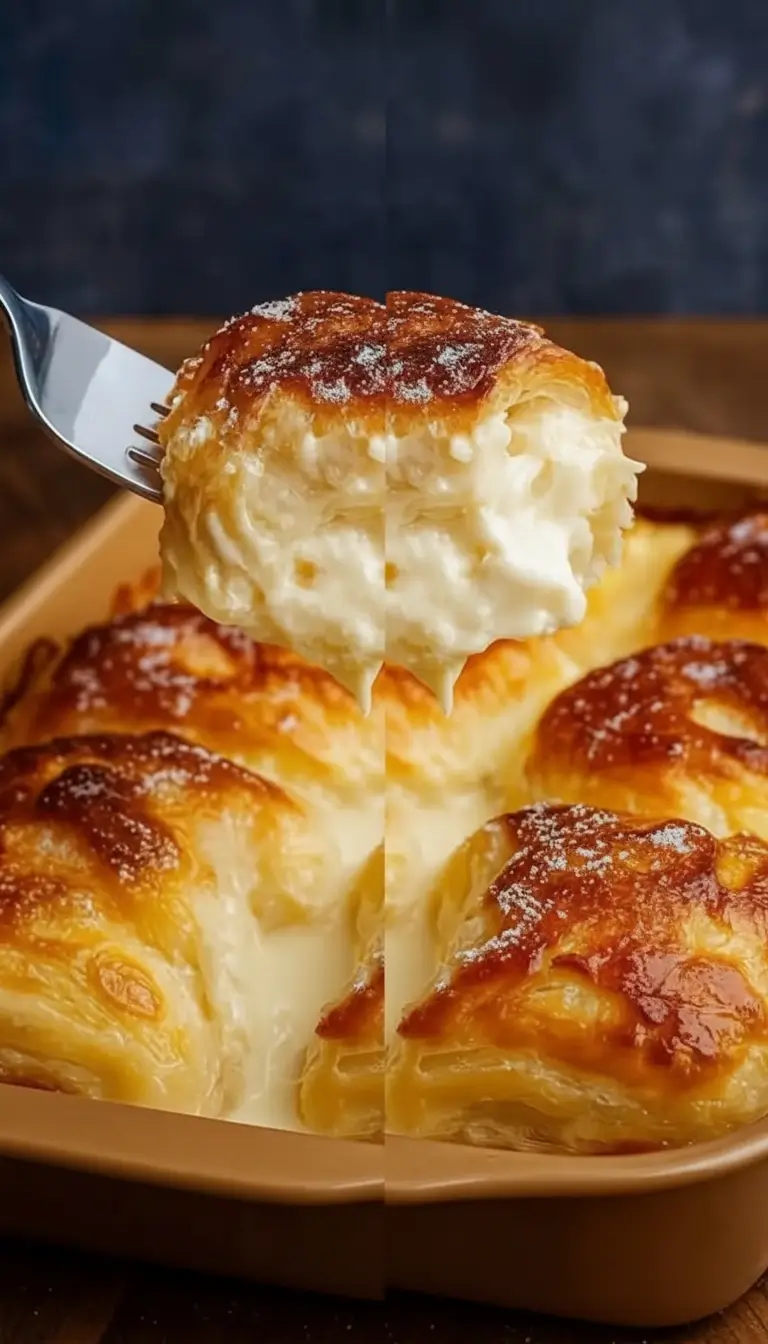 Käsekuchen-Croissant-Auflauf
