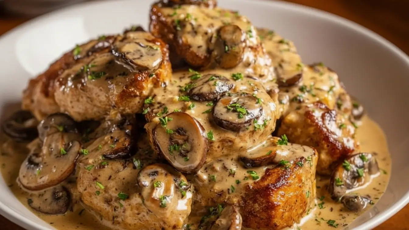 Salisbury-Steaks mit cremiger Pilzsoße