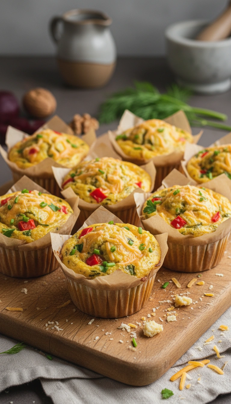 Eier-Käse-Muffins mit Paprika