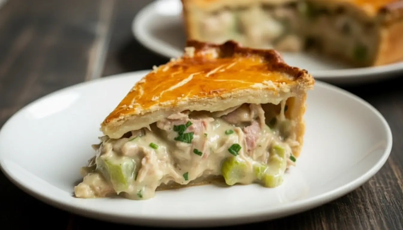 Hähnchen-Schinken-Lauch-Pastete