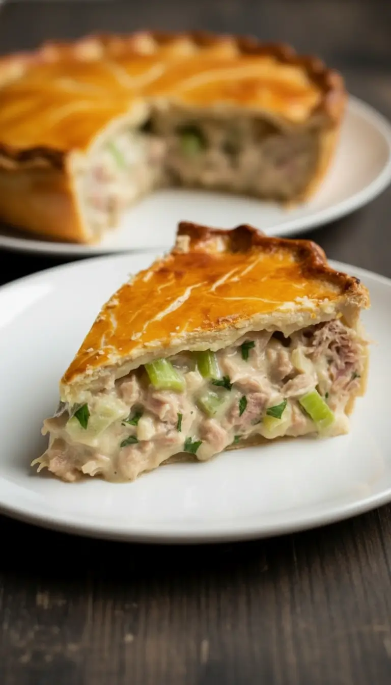 Hähnchen-Schinken-Lauch-Pastete