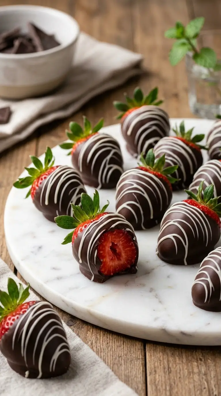 Erdbeeren mit Schokolade