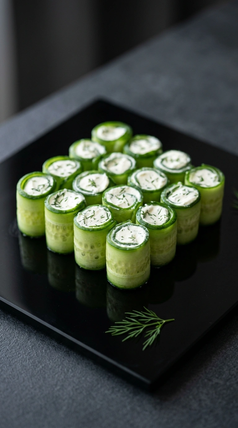 Gurken-Frischkäse-Röllchen