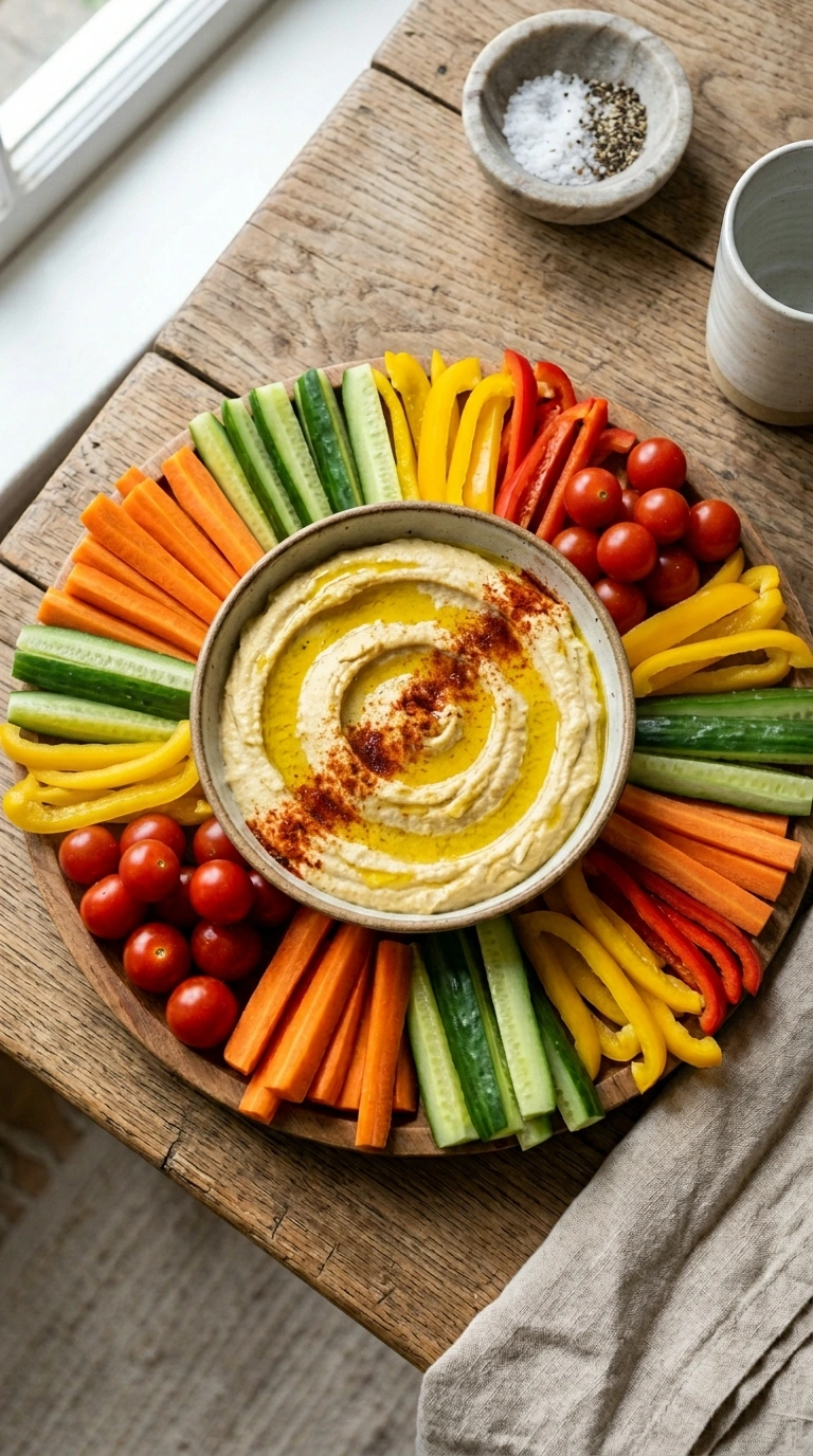 Hummus mit Gemüsesticks