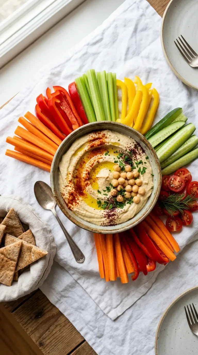 Hummus mit Gemüsesticks