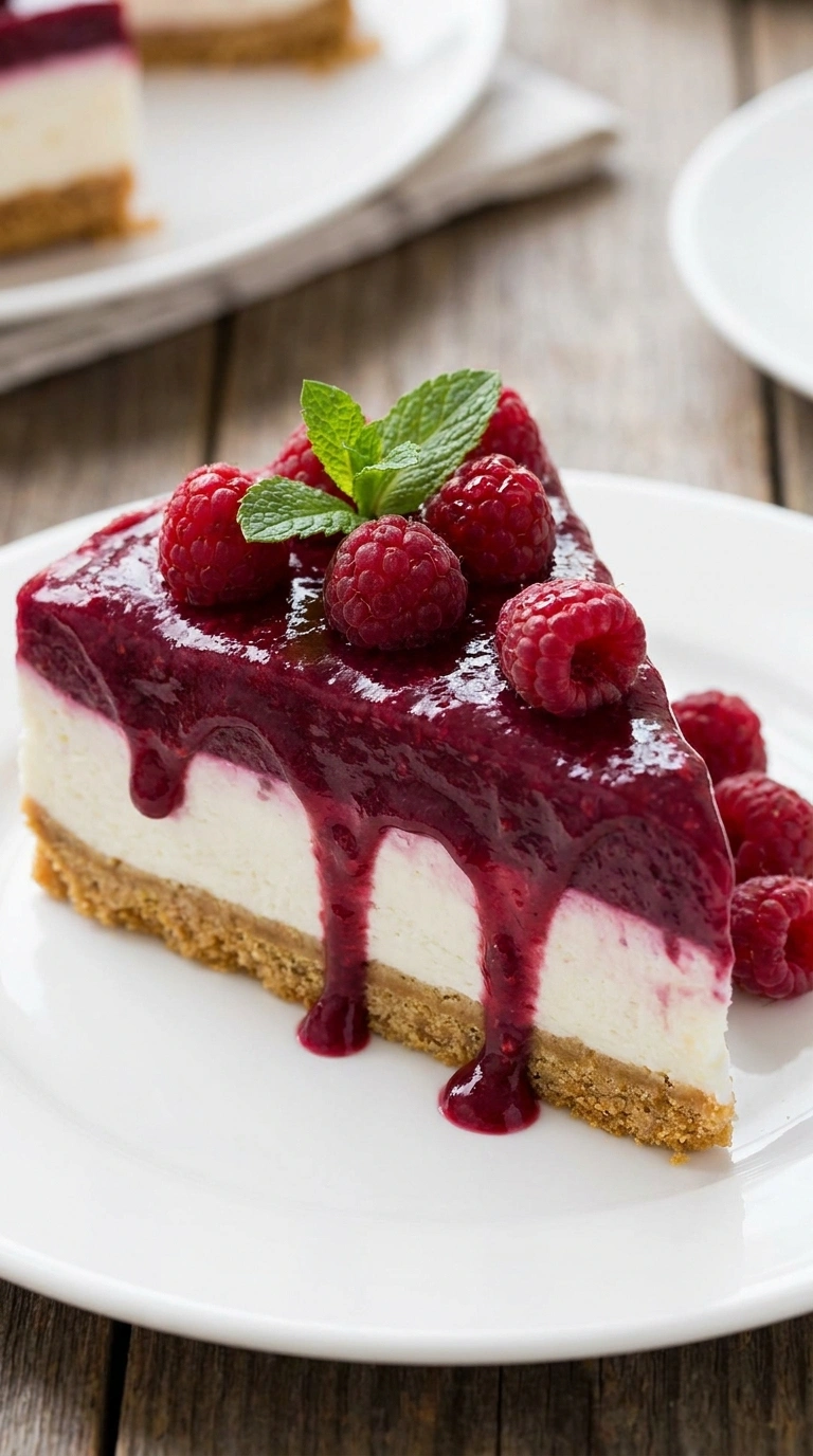 No-Bake Himbeer-Cheesecake Rezept – kein Backen nötig, perfekt für heiße Sommertage