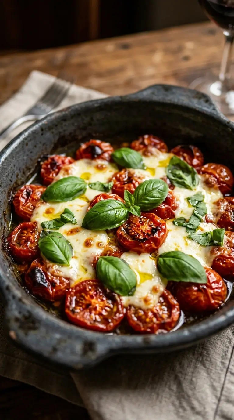 Ofentomaten mit Mozzarella