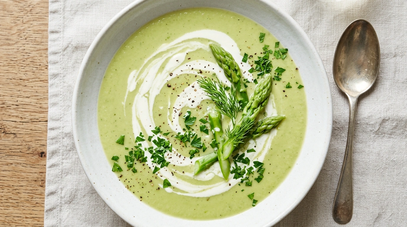 Spargel Creme Suppe Thermomix – samtig, cremig und aromatisch mit weißem Spargel