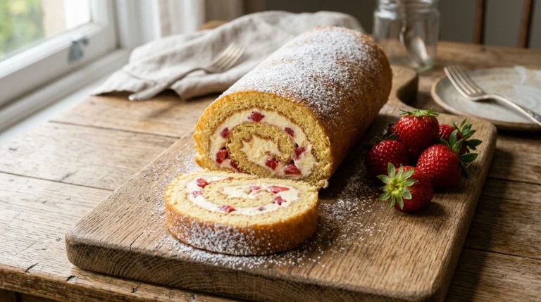 schnelle Rezepte – Erdbeer Biskuitrolle – Das Rezept das Garantiert Nicht Bricht (mit Schritt-für-Schritt Anleitung)