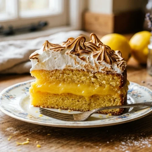 Zitronen-Baiser-Torte