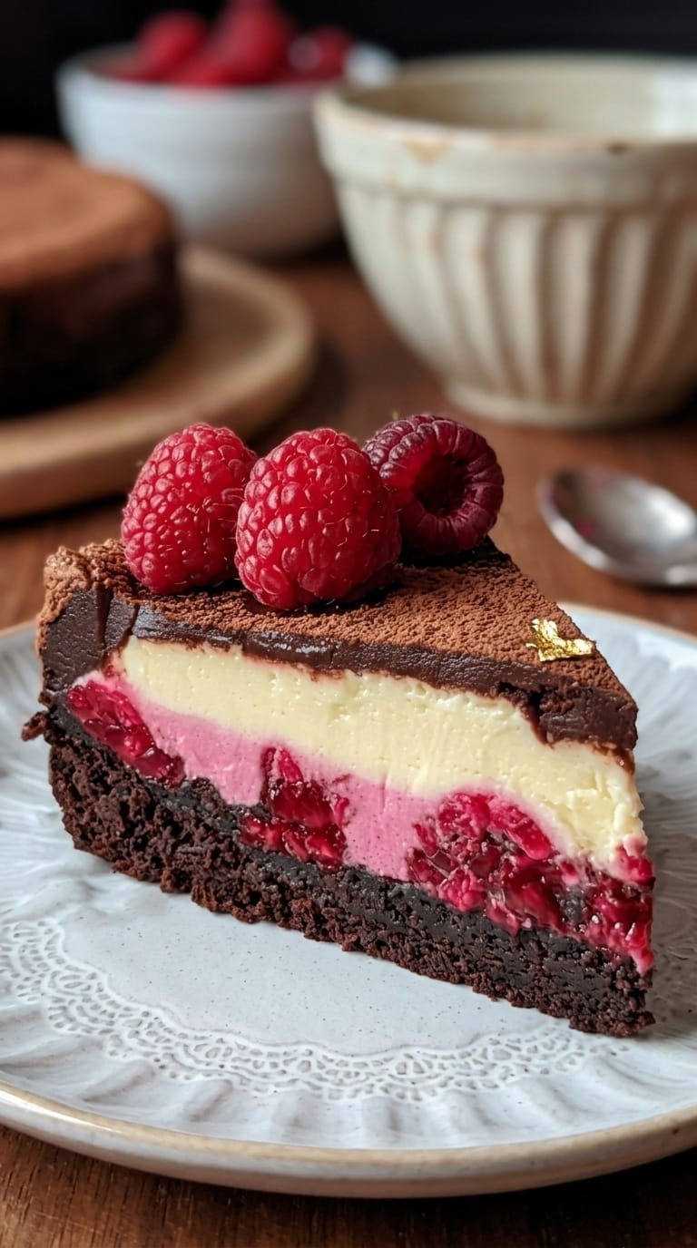Himbeer-Brownie-Cheesecake