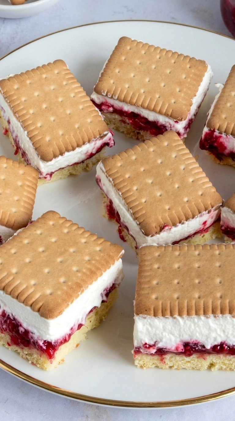 Butterkekskuchen mit Himbeeren