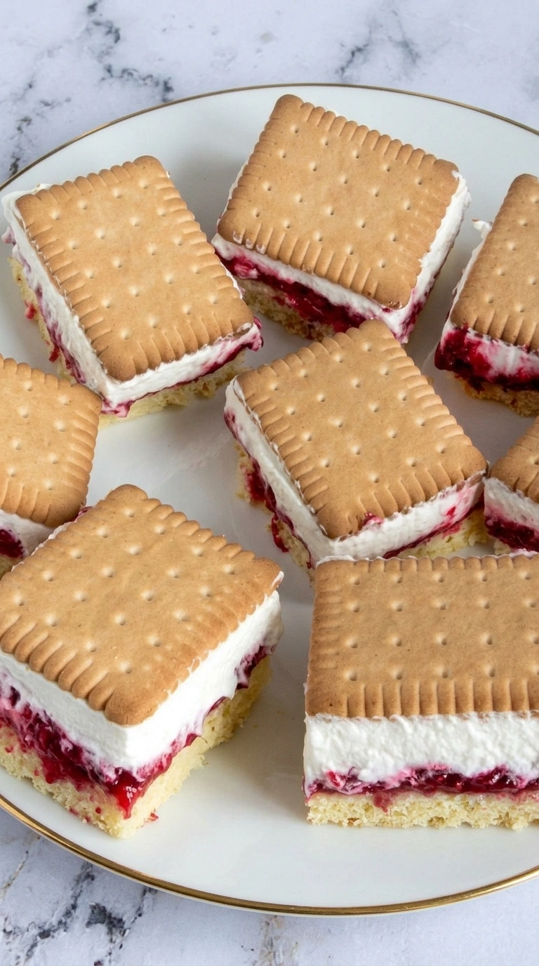 Butterkekskuchen mit Himbeeren