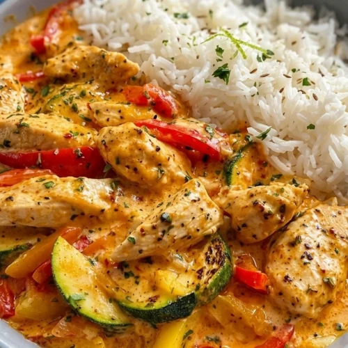 Paprika-Zucchini-Hähnchen