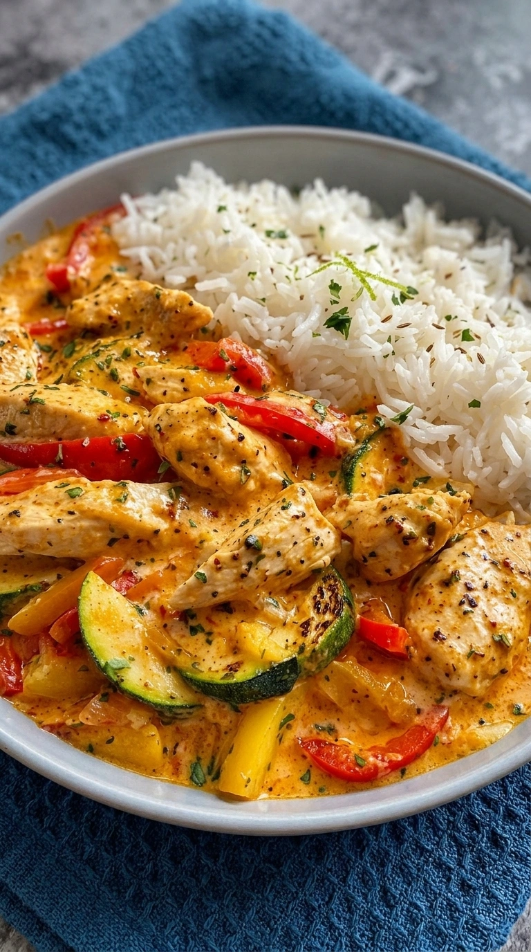 Paprika-Zucchini-Hähnchen