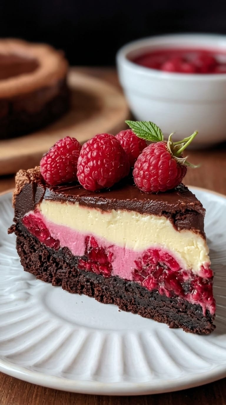 Himbeer-Brownie-Cheesecake