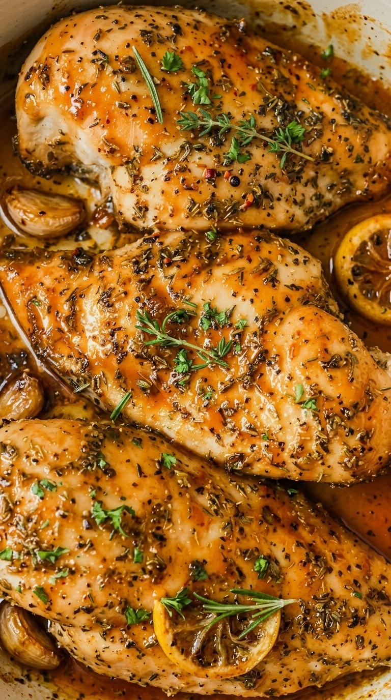 schnelle Rezepte für jeden Tag – Hühnchenbrust mit braunem Zucker und Knoblauch
