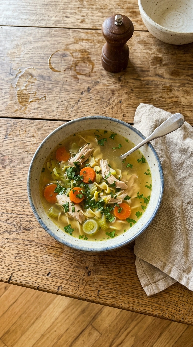 schnelle Rezepte für jeden Tag – Hühnersuppe mit Hähnchenschenkel: Das Rezept gegen Erkältung