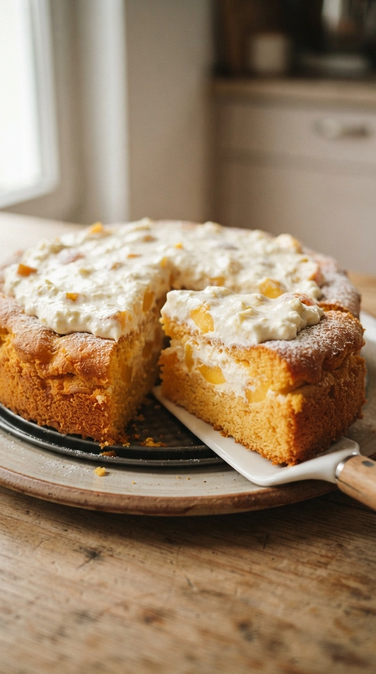 Fantakuchen mit Pfirsichschmand