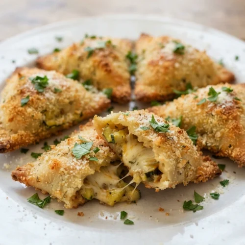 Zucchini Taschen backofen - Knusprige Zucchini-Taschen frisch aus dem Ofen in der Auflaufform